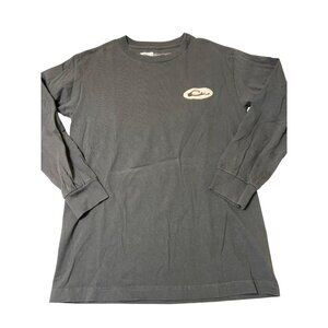 Drake Mens Long Sleeve Gray Logo T-Shirt Cotton Casual Size S